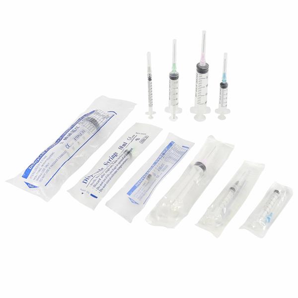 Disposable medical syringes, individually packaged