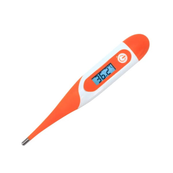 orange electronic digital thermometer