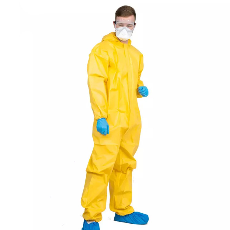 Yellow Chemical Protective Clothing/Coverall Type 3B