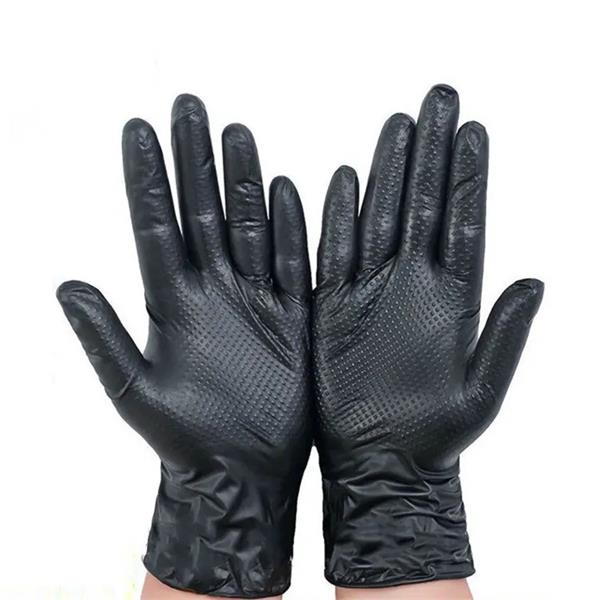 nitrile gloves with diamond texture,